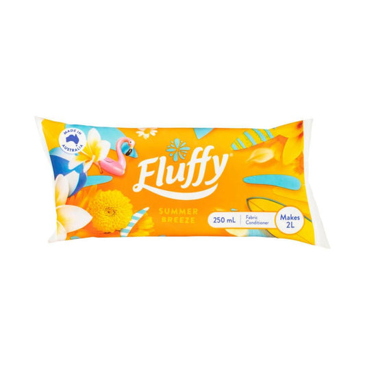 Fluffy Refill Sachet Liquid Fabric Softener Conditioner Summer Breeze - 250mL