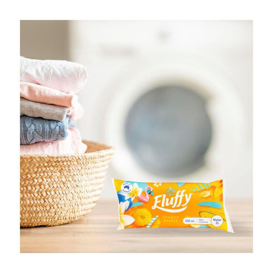 Fluffy Refill Sachet Liquid Fabric Softener Conditioner Summer Breeze - 250mL