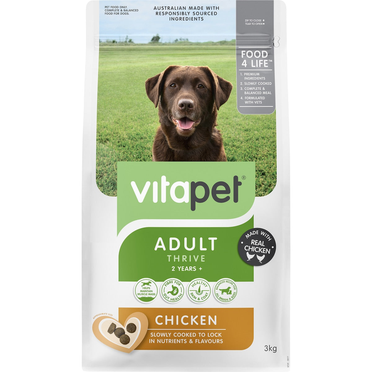 Vita Pet Dry Dog Food Adult Chicken 3kg