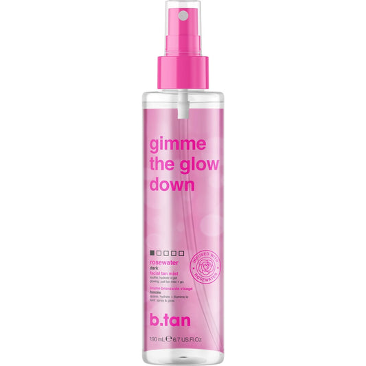 B.tan Gimme The Glow Down Rosewater Facial Tan Mist 190ml