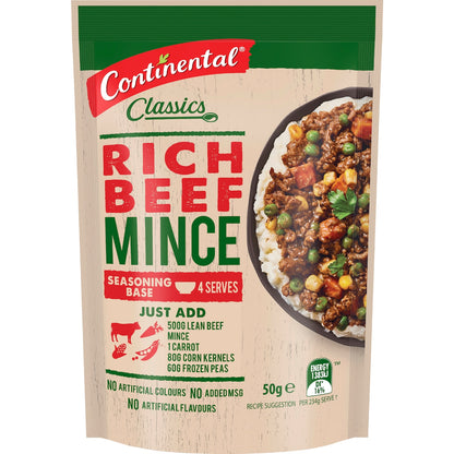 Continental Classics Recipe Base Rich Beef Mince 50g