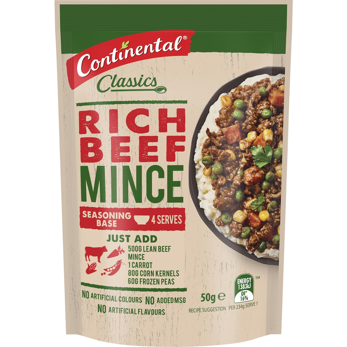 Continental Classics Recipe Base Rich Beef Mince 50 G