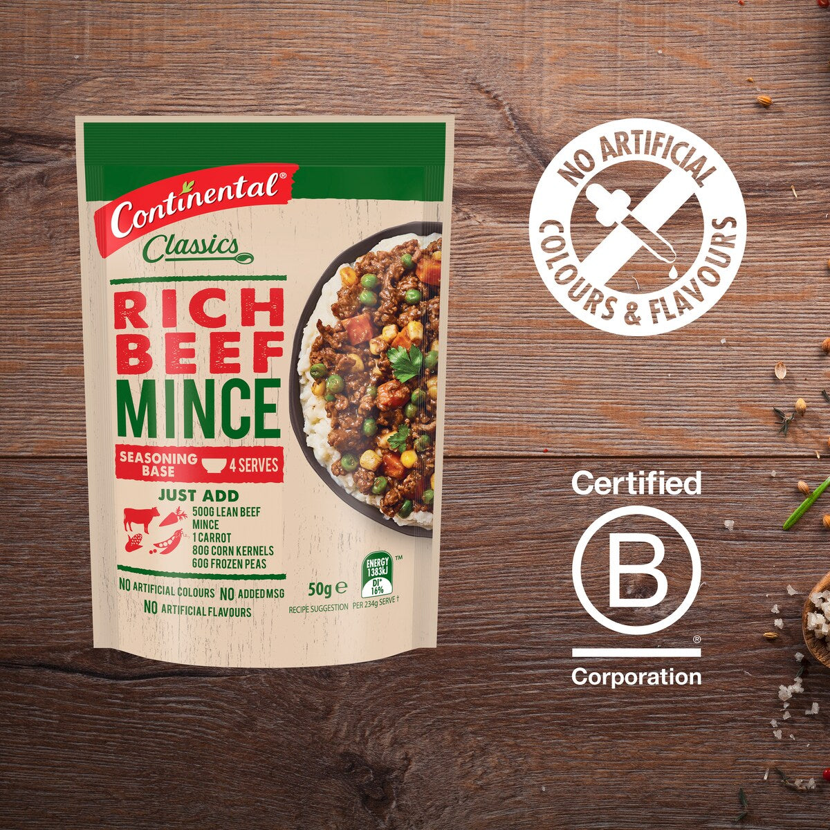 Continental Classics Recipe Base Rich Beef Mince 50 G