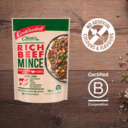 Continental Classics Recipe Base Rich Beef Mince 50g