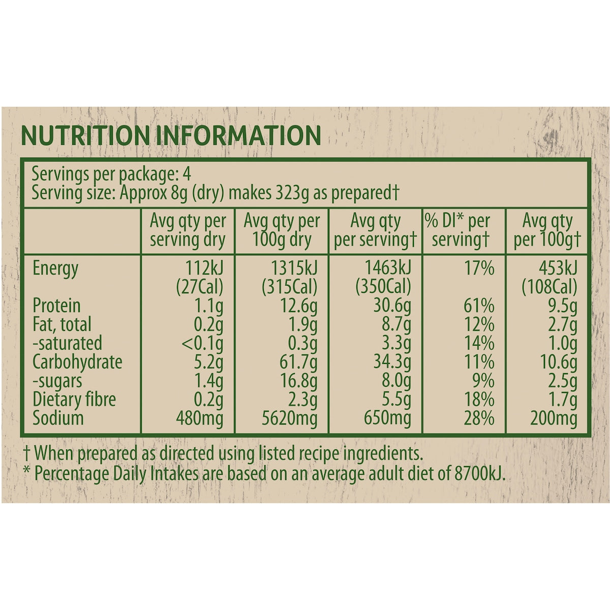Continental Classics Recipe Base Chow Mein Mince 30g