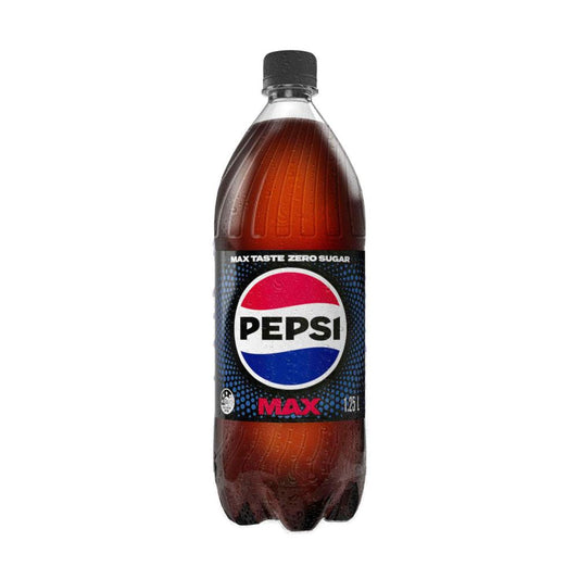 Pepsi Max No Sugar Cola Soft Drink Bottle - 1.25L