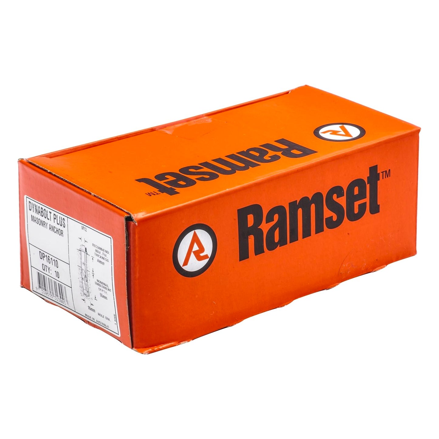 Ramset DynaBolt Plus - 16 x 110mm - 10 Pack