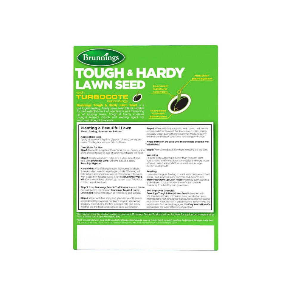 Brunnings Tough Lawn Seed - 1kg