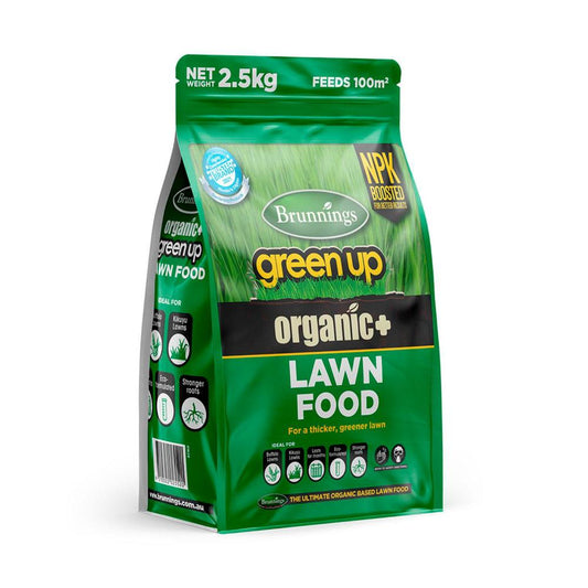 Brunnings Green Up Organic+ Lawn Food - 2.5kg