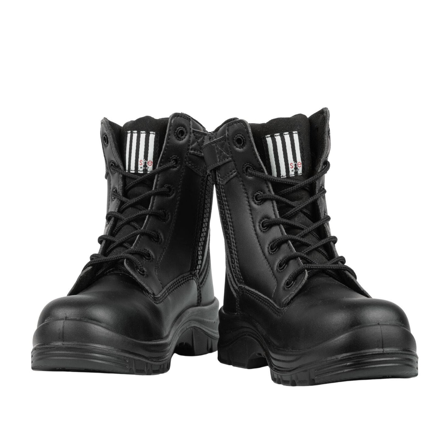 Shewear Considers Vegan Black Women's Safety Workboots - Size 10