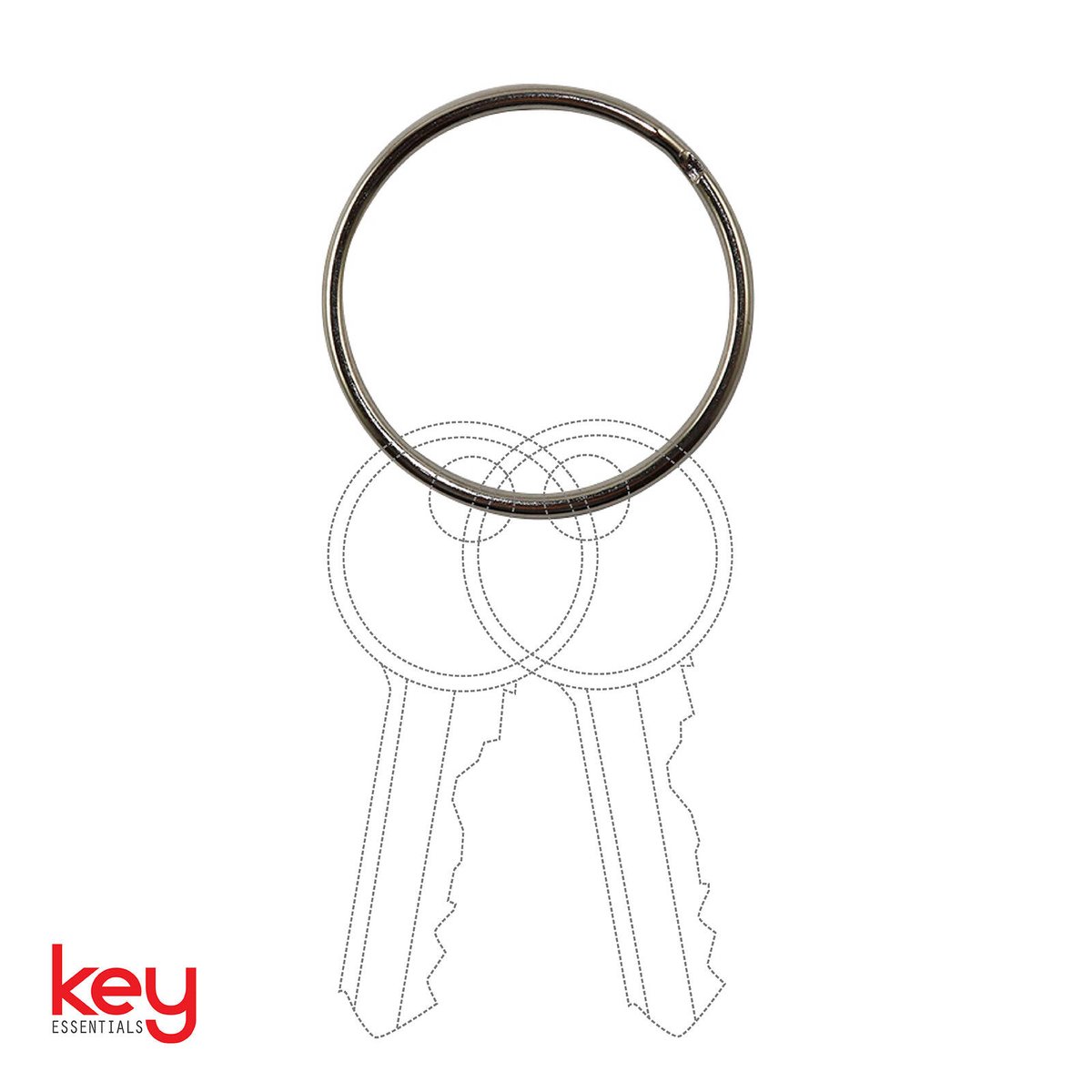 Key Essentials Split Rings - 38mm - Steel - Easy To Use - 5 Pack