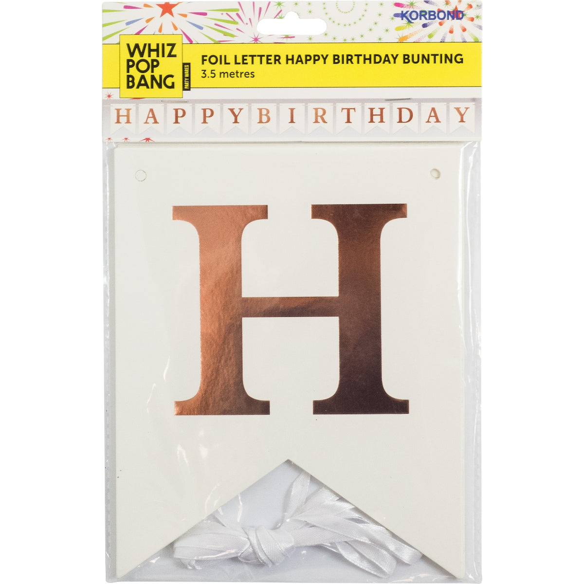 Whiz Pop Bang Foil Letter Happy Birthday Bunting 3.5m Each