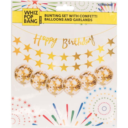 Korbond Bunting Set With Confetti Balloons & Garlands 100g