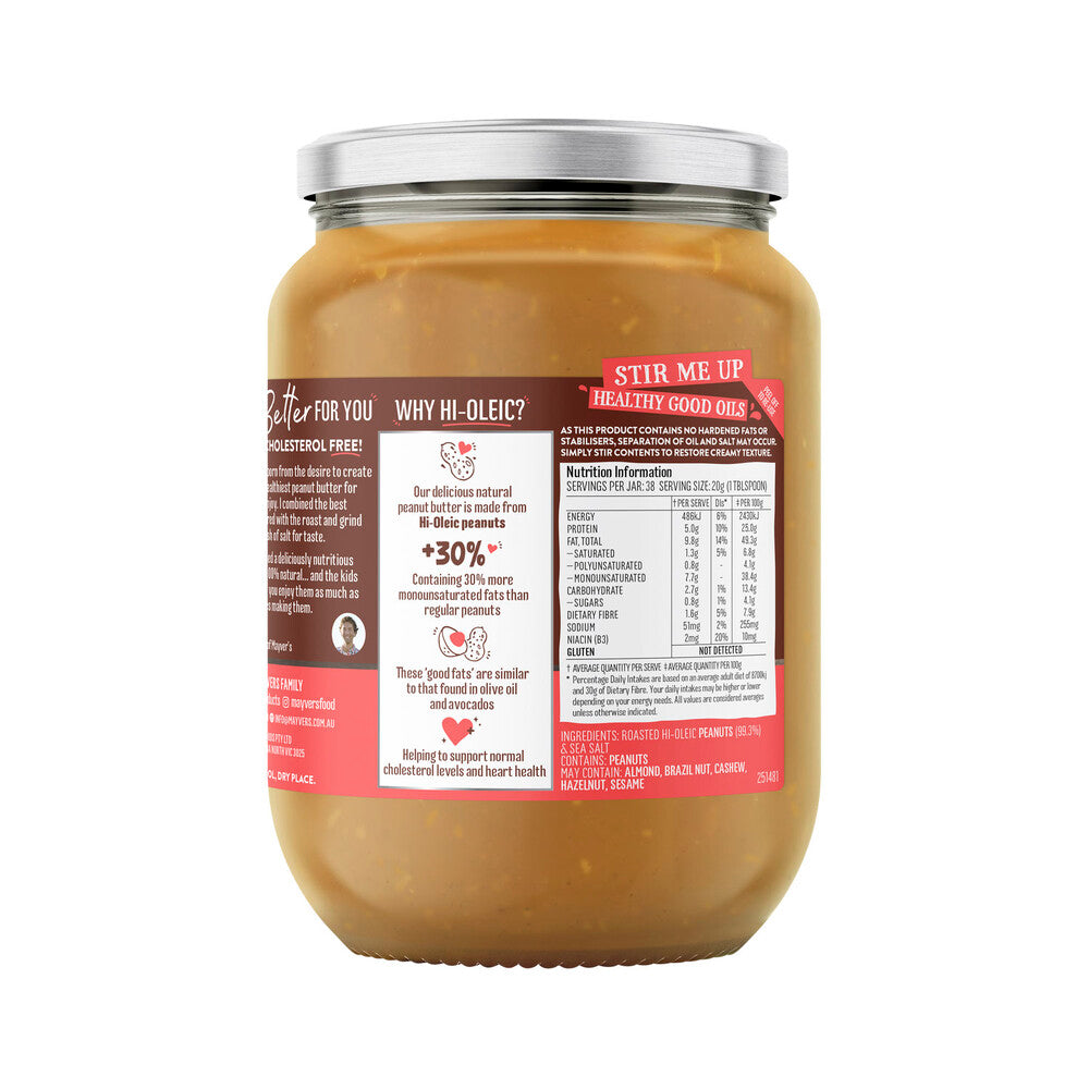 Mayver's Dark Roast Crunchy Peanut Butter - 750g