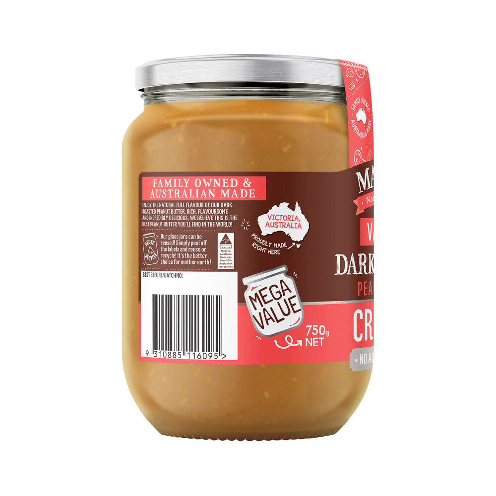 Mayver's Dark Roast Crunchy Peanut Butter - 750g