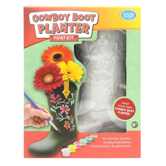 Boyle Cowboy Boot Planter Paint Kit - 14 x 6.5 x 18cm