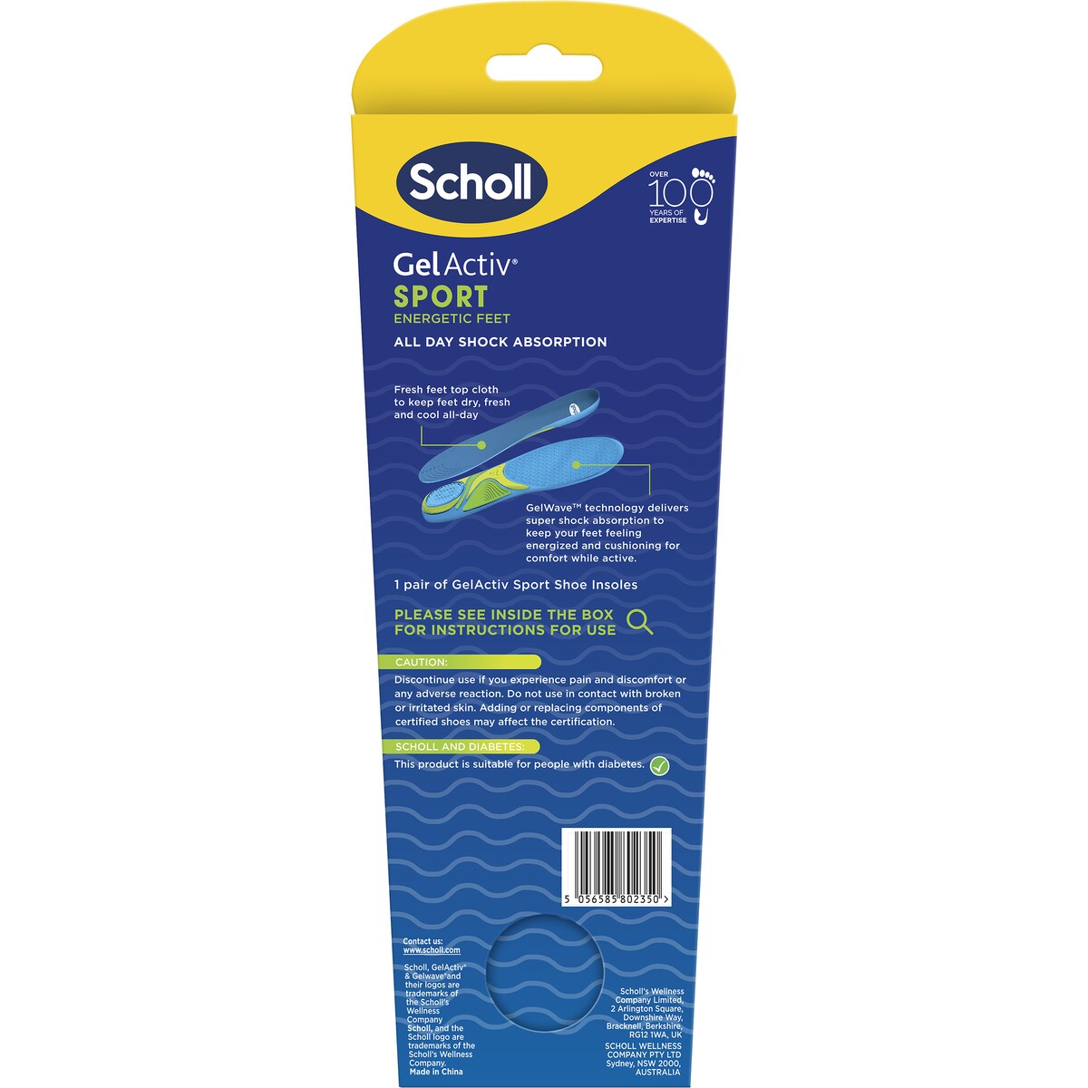 Scholl Gel Activ Sport Energetic Feet Large Pair each