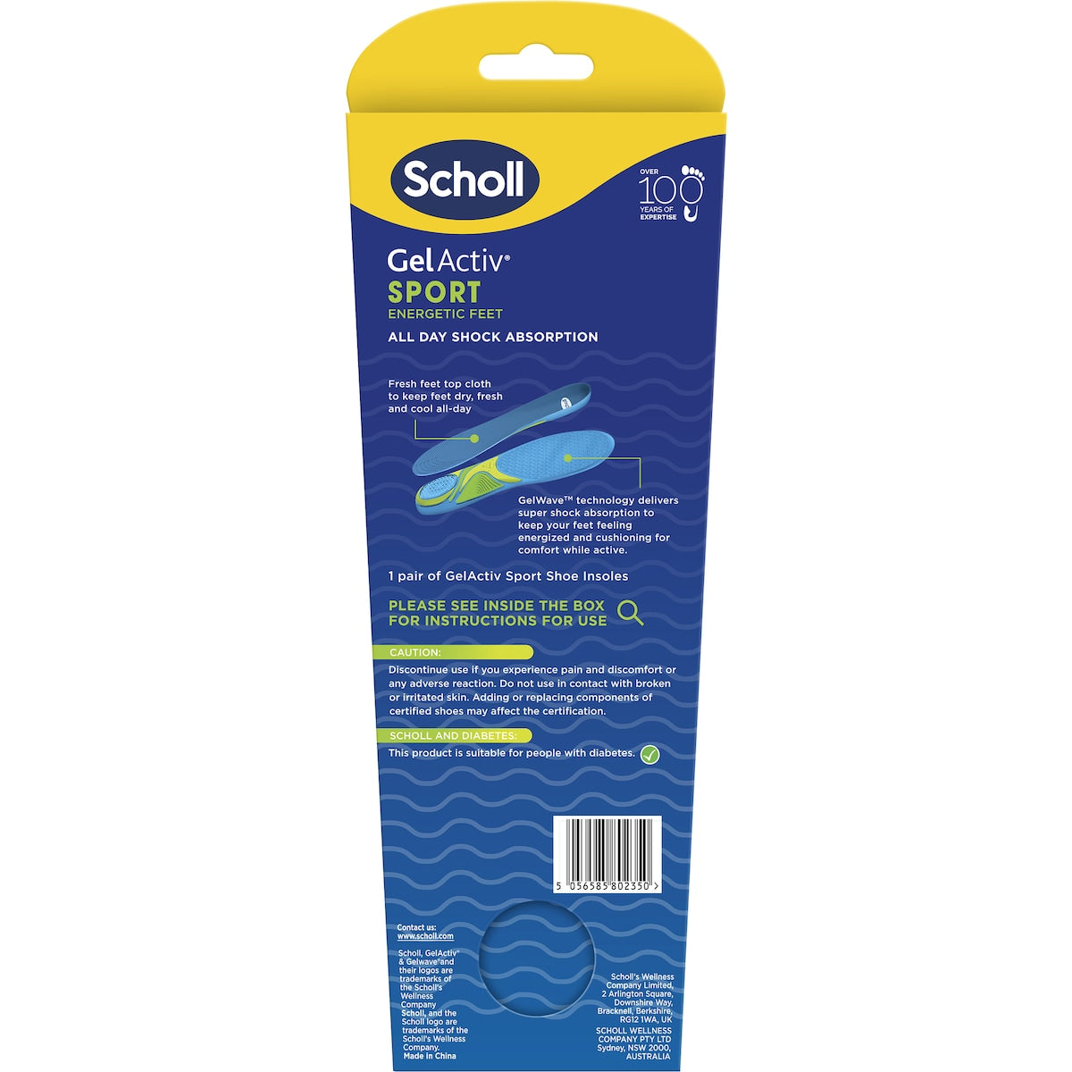 Scholl Gel Activ Sport Insoles Large Pair Each