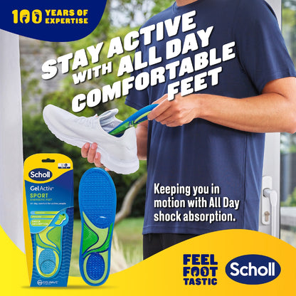 Scholl Gel Activ Sport Insoles Large Pair Each