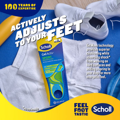 Scholl Gel Activ Sport Insoles Large Pair Each