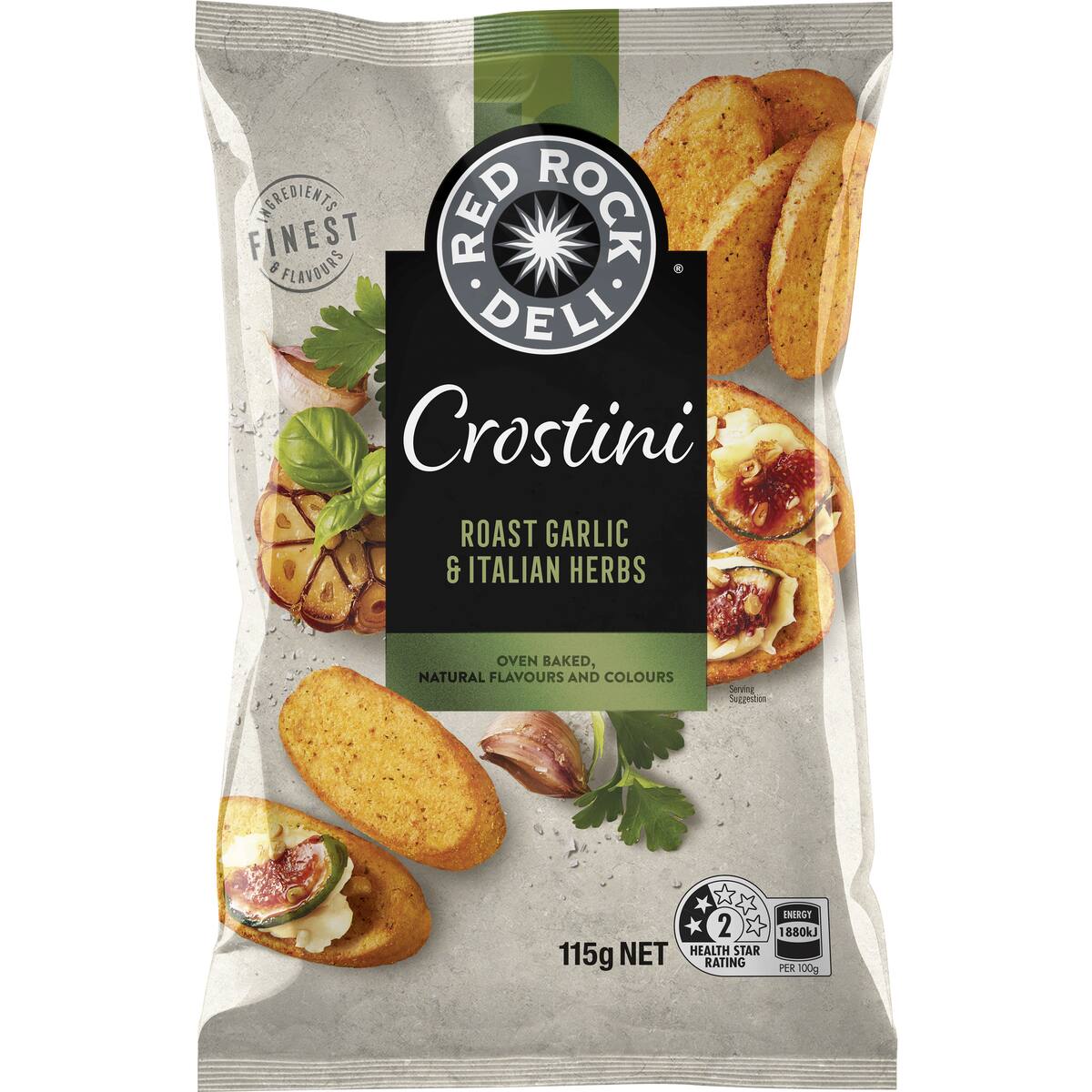 Red Rock Deli Biscuit Crackers Platter Pack Garlic & Herbs 115g