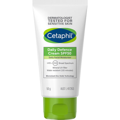 Cetaphil Daily Defence Cream Spf50 Facial Moisturiser 50g