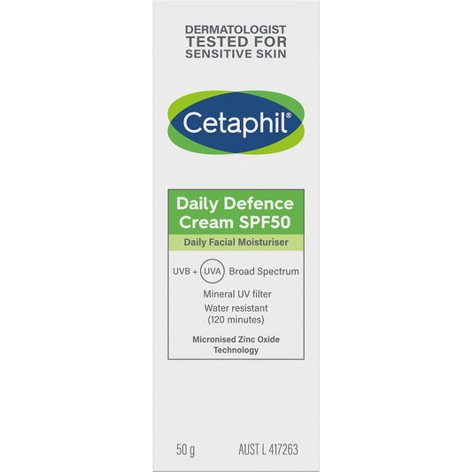 Cetaphil Daily Defence Cream Spf50 Facial Moisturiser 50g