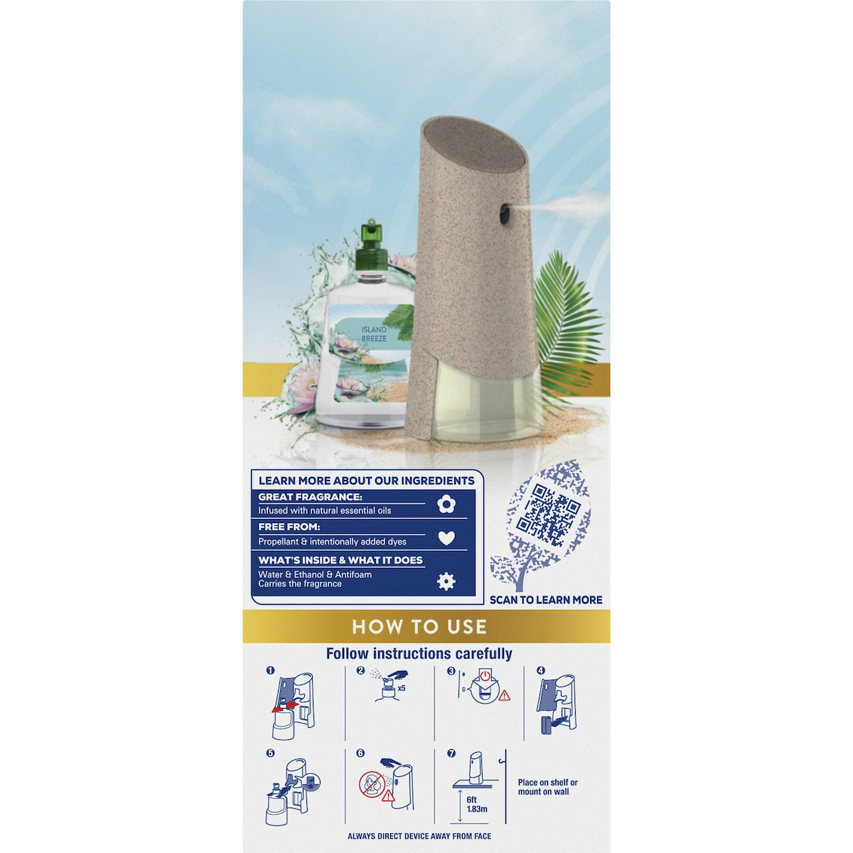 Air Wick Odour Neutralising Automatic Spray Island Breeze 228ml