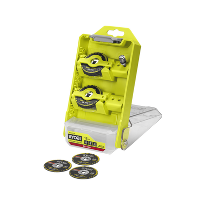 Ryobi Twist Lock Cutting Set - 38mm - 11 Discs - 12 Piece