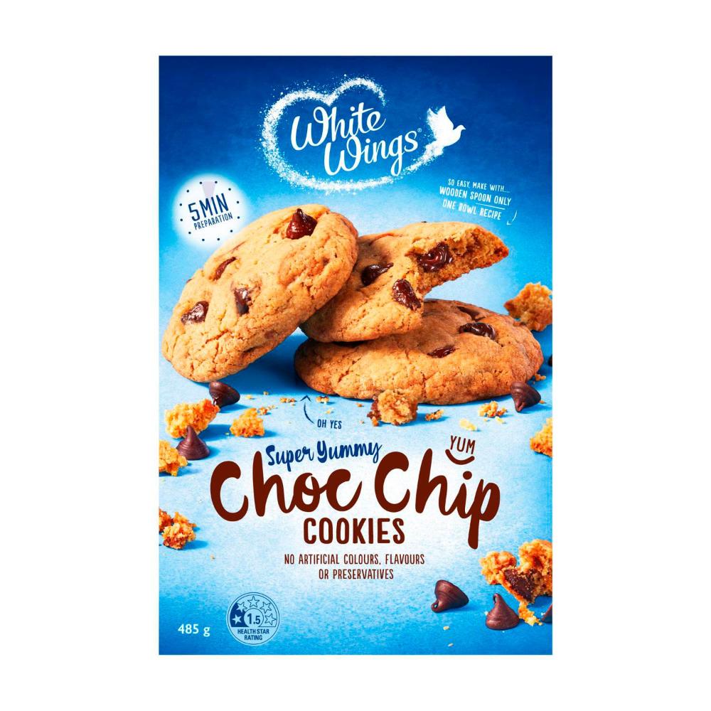 White Wings Soft Centre Choc Chip Cookie Mix - 485g