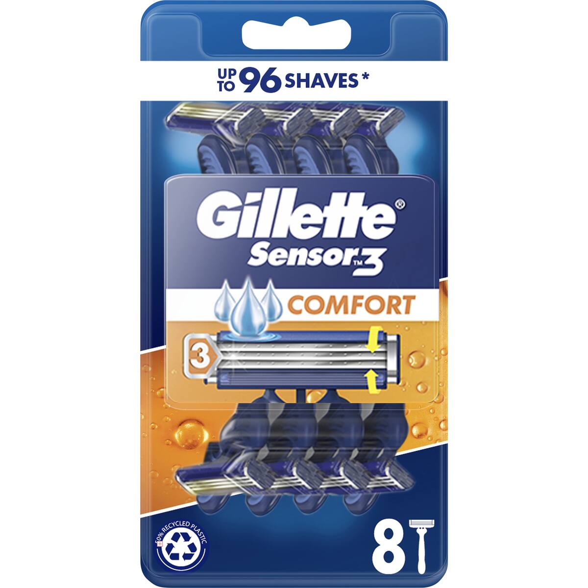 Gillette Sensor3 Comfort Shaving Razor 8 Pack