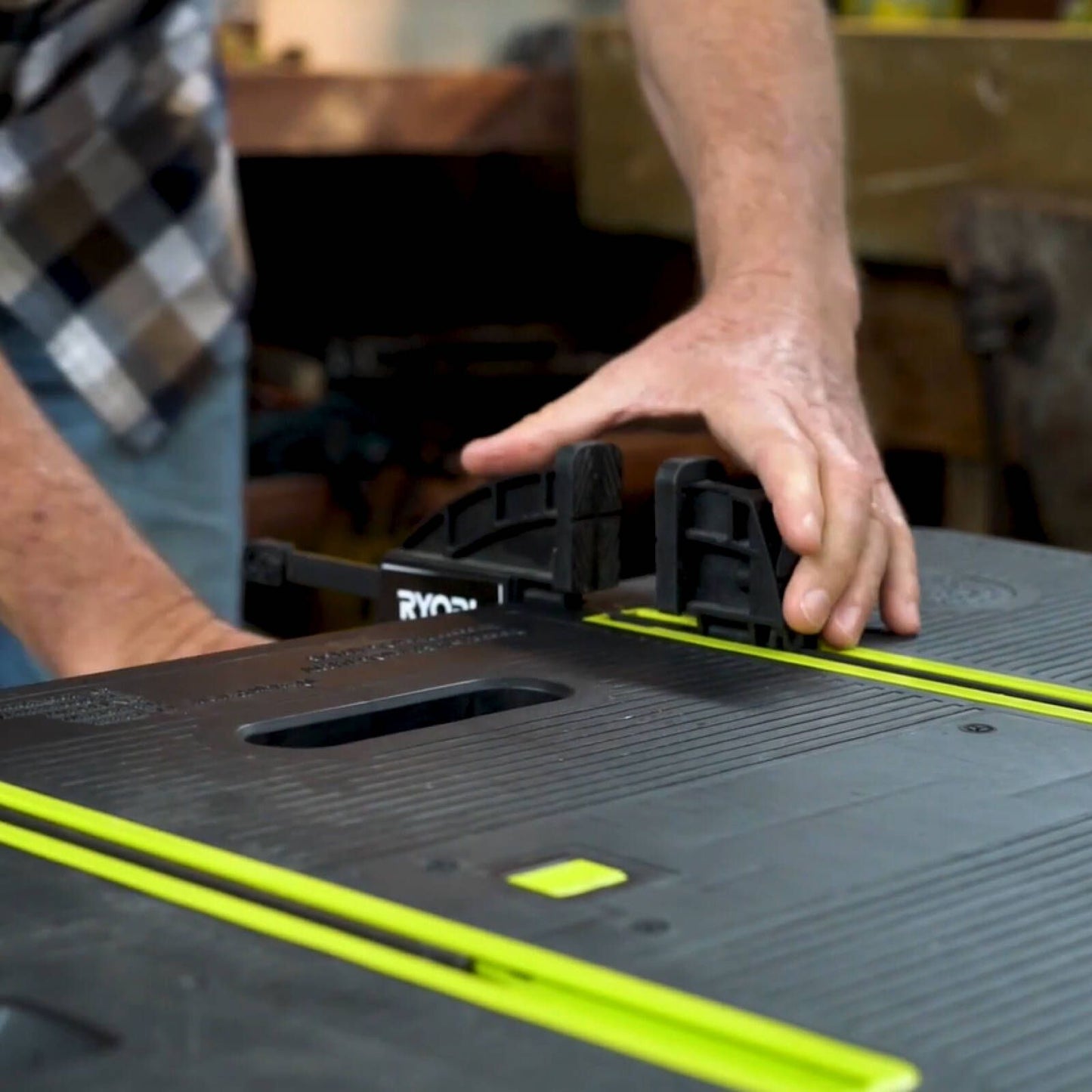 Ryobi 30 Sec Setup Folding Work Table with Two Clamps - 453kg Max Weight - RWT2CL