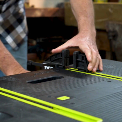 Ryobi 30 Sec Setup Folding Work Table with Two Clamps - 453kg Max Weight - RWT2CL