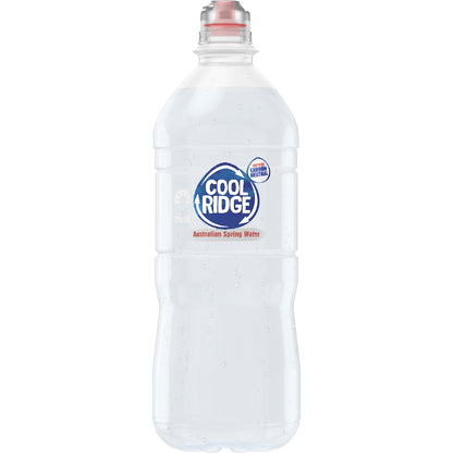 Cool Ridge Still Spring Water Bottle With Cap Australian 100% Recycled 750ml