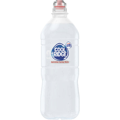 Cool Ridge Still Spring Water Bottle With Cap Australian 100% Recycled 750ml