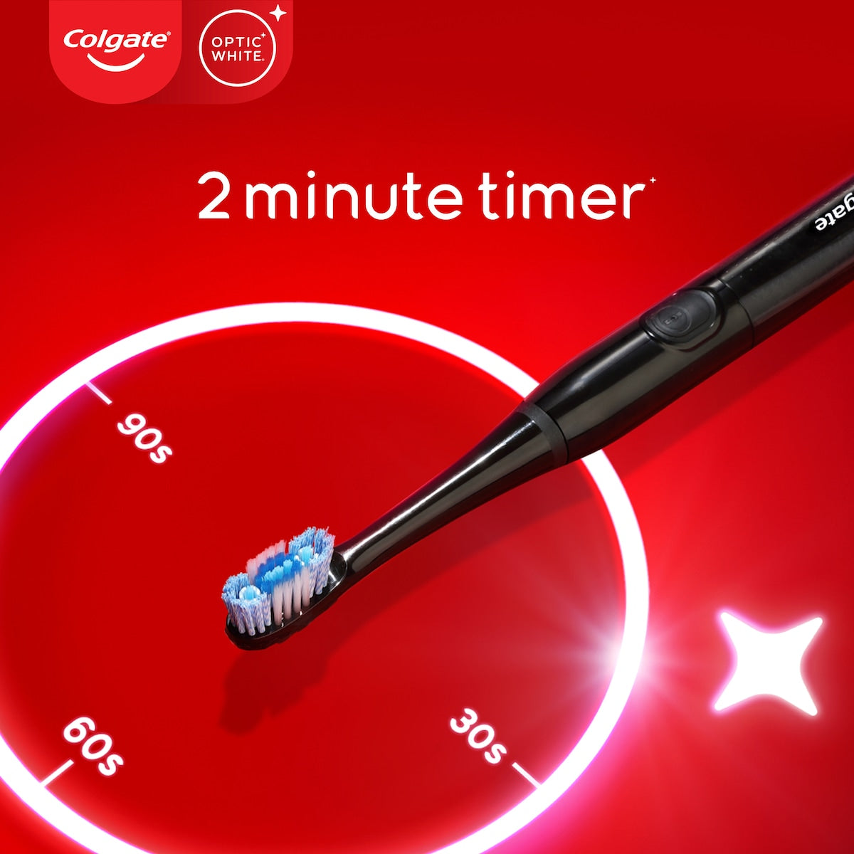 Colgate Battery Powered Toothbrush Whitening Optic White Each