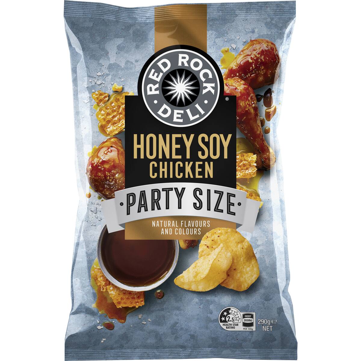 Red Rock Deli Potato Chips Honey Soy & Chicken 290g