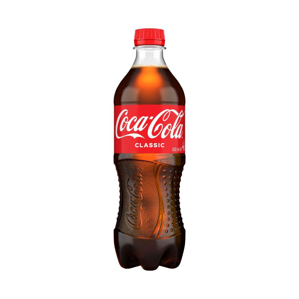 Coca-Cola Classic Soft Drink Bottle - 600mL