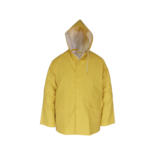 Gripwell XL Wet Weather Raincoat with Hood - Yellow - PVC - 3/4 Length