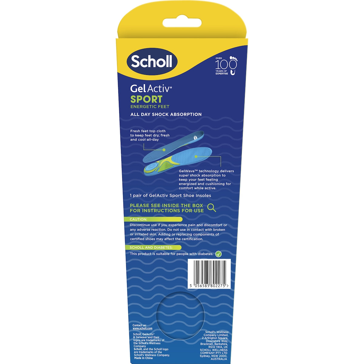 Scholl Gel Activ Sport Insoles Small Pair Each