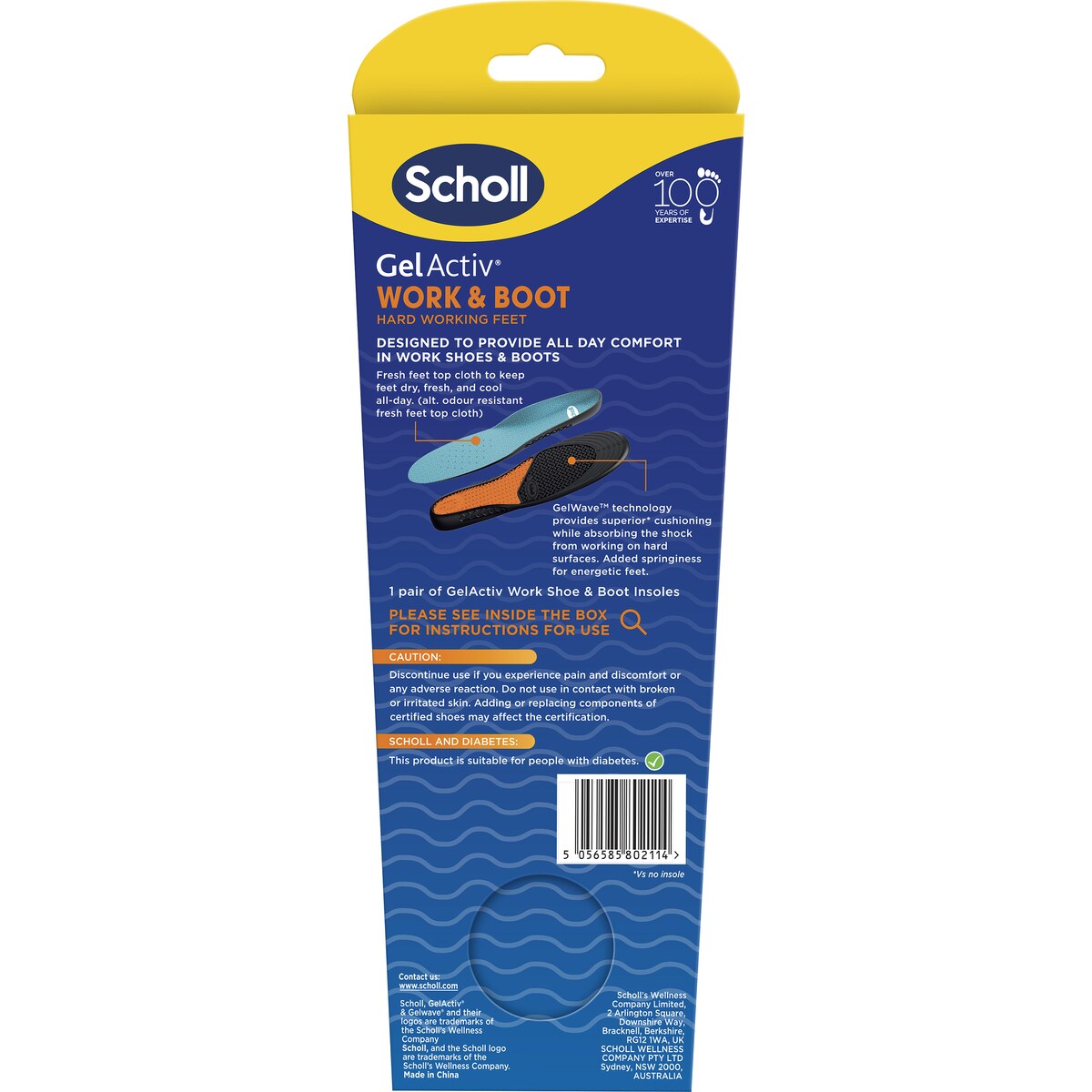 Scholl Gel Active Work & Boot Cushioning Small Pair each