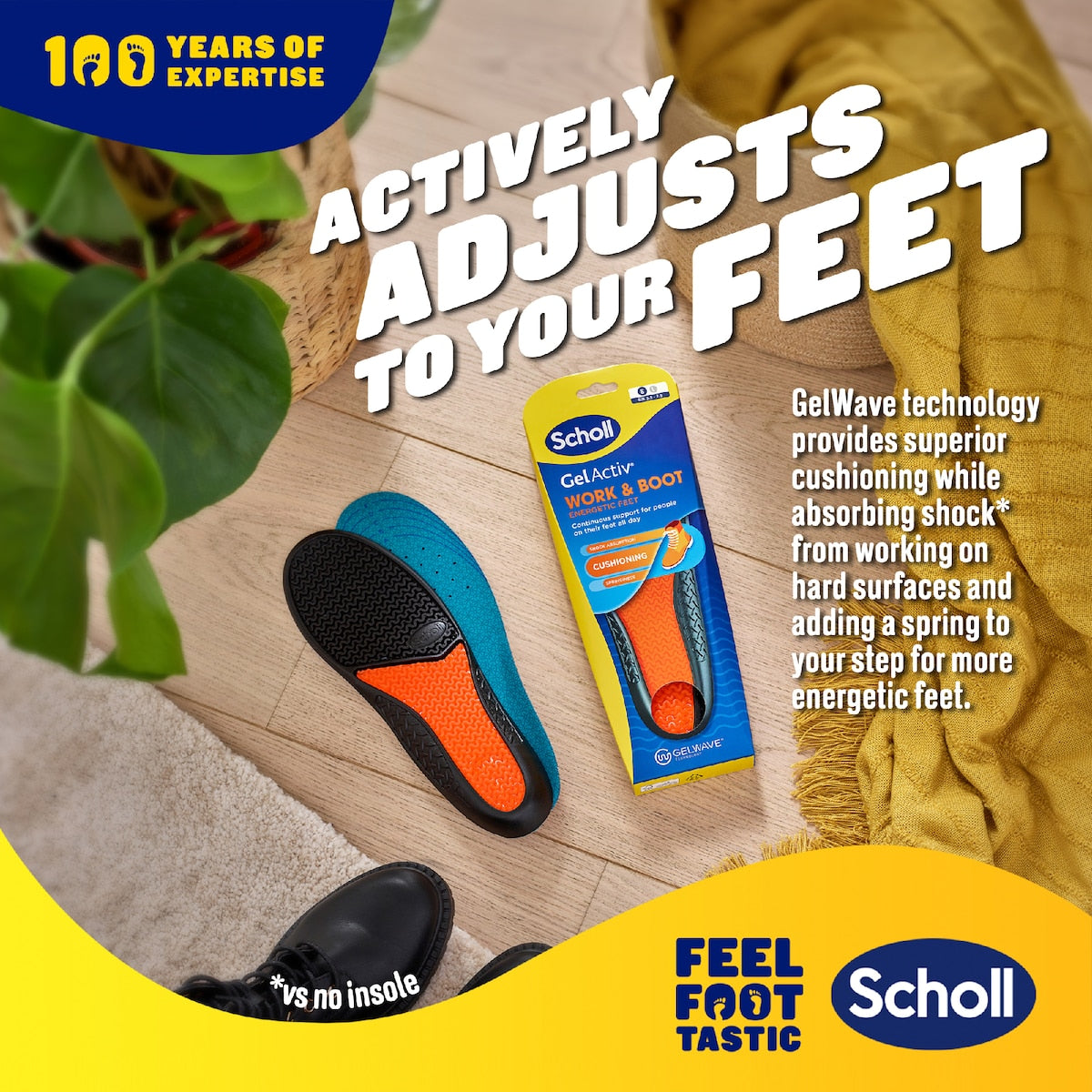 Scholl Gel Activ Work & Boot Insoles Small Pair Each