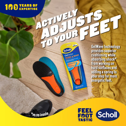 Scholl Gel Activ Work & Boot Insoles Small Pair Each