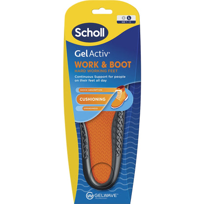 Scholl Gel Activ Work & Boot Insoles Large Pair Each