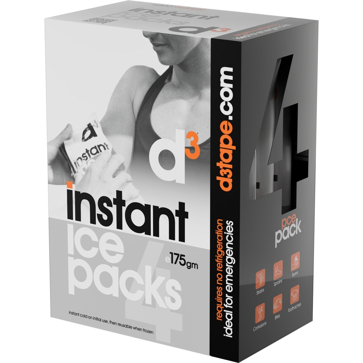 D3 Instant Ice Packs 4 Pack
