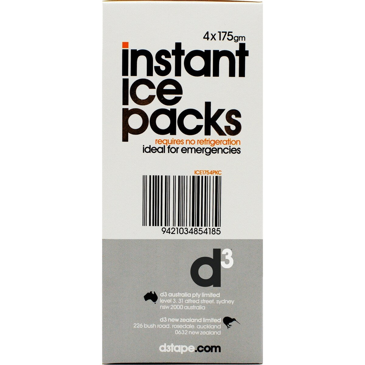 D3 Instant Ice Packs 4 Pack