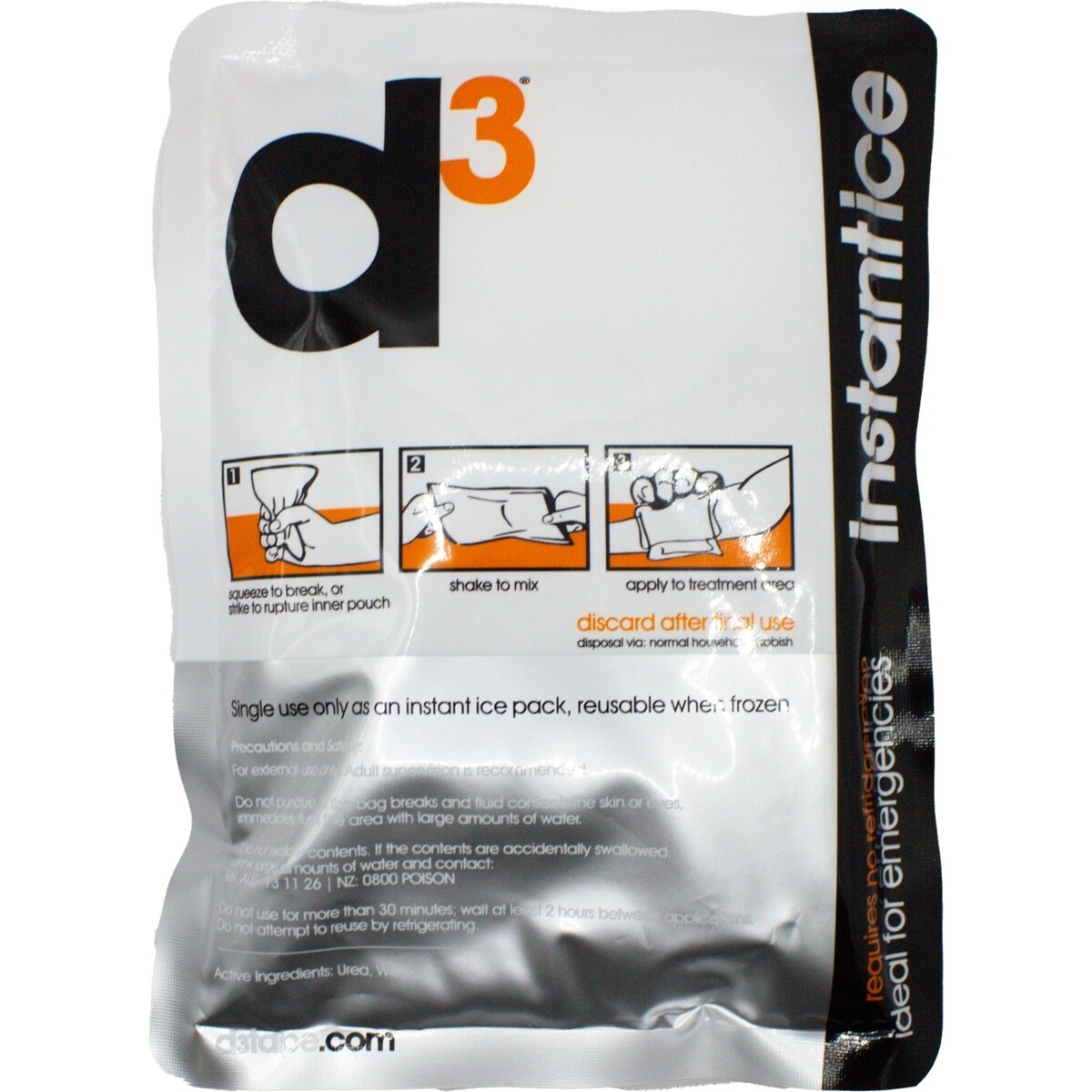 D3 Instant Ice Packs 4 Pack