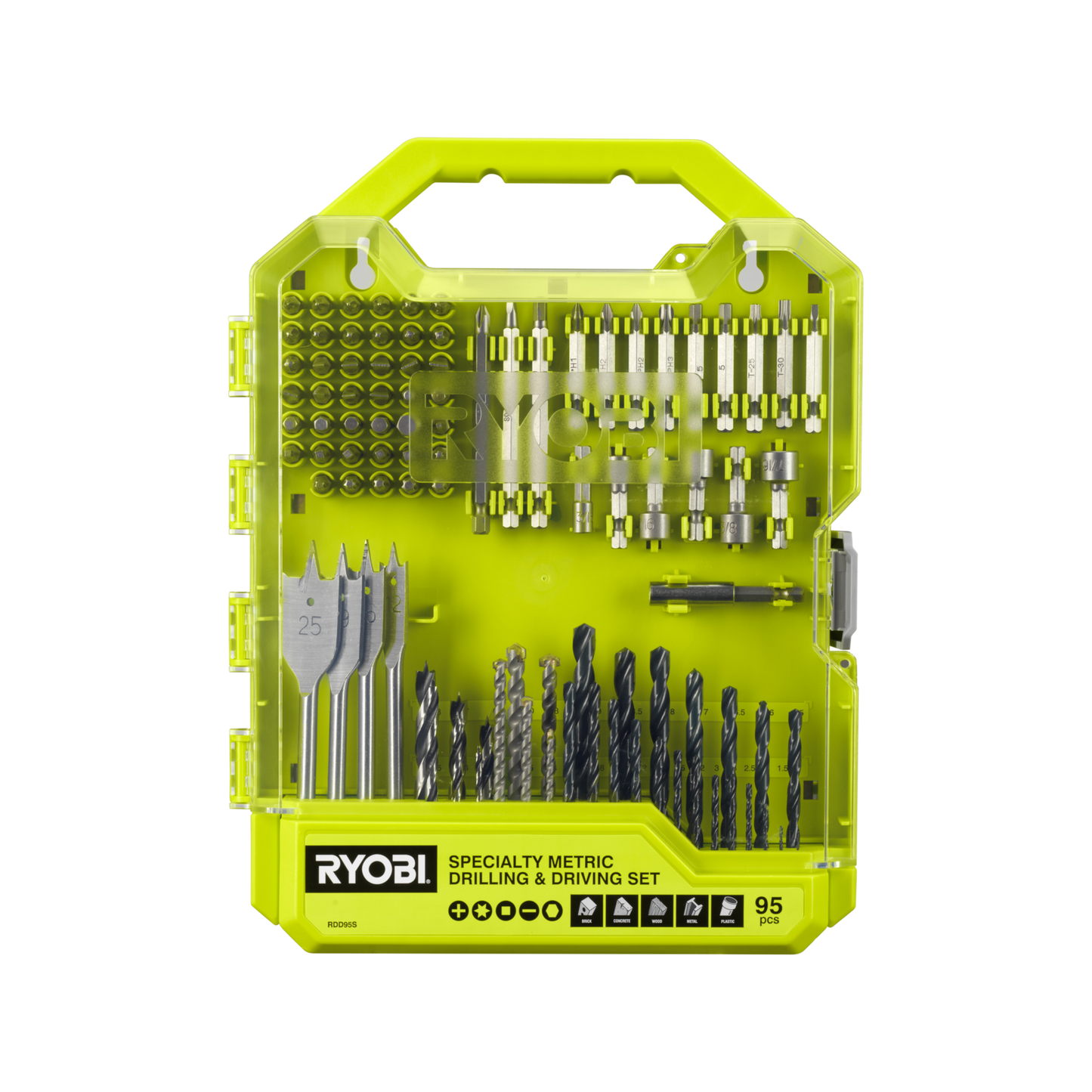 Ryobi 95 Piece Specialty Metric Drill and Drive Set - 251 x 320mm