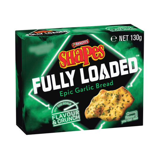 Arnott's Shapes Fully Loaded Crackers Garlic Bread - 130g