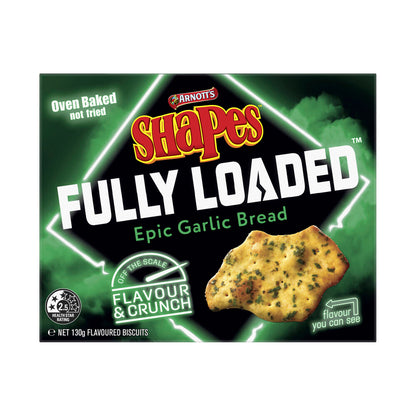 Arnott's Shapes Fully Loaded Crackers Garlic Bread - 130g